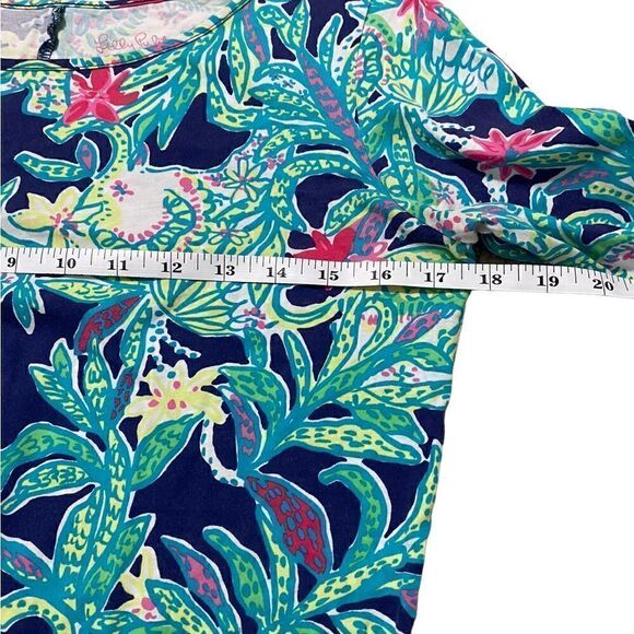Lilly Pulitzer Marlowe Dress Trunk Show 100% Pima Cotton Tropical Floral - Picture 6 of 6